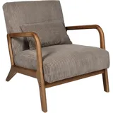 Home Deco Factory Cocktailsessel Cotele Scott Polyester 64,5 x 75 x 83,5 cm Taupe