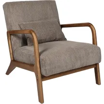 Home Deco Factory Cocktailsessel Cotele Scott Polyester 64,5 x 75 x 83,5 cm Taupe