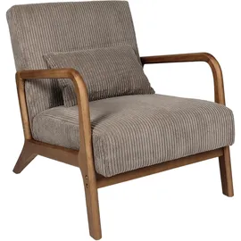 Home Deco Factory Cocktailsessel Cotele Scott Polyester 64,5 x 75 x 83,5 cm Taupe
