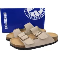 Birkenstock Arizona Soft Footbed Sand Velourleder - Beige - 42