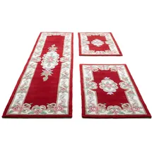 THEKO Bettumrandung THEKO "Ming" Gr. 14, rot, H:14mm, Obermaterial: 100% Polyacryl, Bettumrandungen, Bettvorleger, Läufer-Set, Pastell-Farben, florales Design