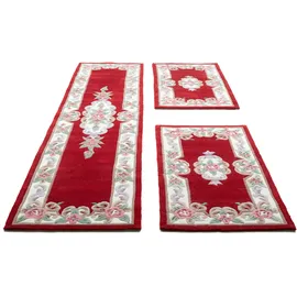 THEKO Bettumrandung THEKO "Ming" Gr. 14, rot, H:14mm, Obermaterial: 100% Polyacryl, Bettumrandungen, Bettvorleger, Läufer-Set, Pastell-Farben, florales Design