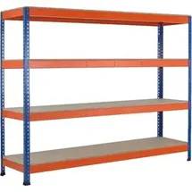 Schulte Lagertechnik Weitspannregal Holz/Spanplatte/Stahl 184,1/46,9/198,1 cm blau