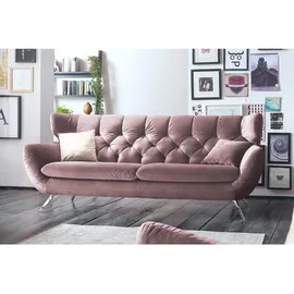 KAWOLA Sofa CHARME Velvet roségrau