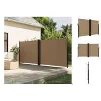 vidaXL Seitenmarkise Ausziehbar Taupe 160x1200 cm