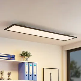 LINDBY LED Panel Nelios Modern, in Schwarz aus Aluminium 1-flammig Wohnzimmerleuchte