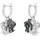 Swarovski Creolen Swan Drop schwarz Metallmix MPNR Zirkonia