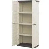 ArtPlast Kunststoffschrank Spazio beige Kunststoff B/H/T: ca. 70x165x39 cm - beige, braun