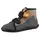 Leguano Barfußschuh LEGUANO "LEGUANITO SCIPPO", Kinder, Gr. 26, grau (grau, beige), Textil, Schuhe Barfußschuh, Klettschuh, Bequemschuh, Flat mit verstellbaren Klettverschlüssen