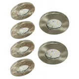 Trango Einbauleuchte 6er Set 6729IP-062-5WAK IP44 Edelstahl gebürstet