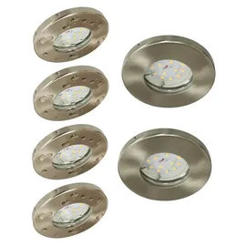 Trango Einbauleuchte 6er Set 6729IP-062-5WAK IP44 Edelstahl gebürstet