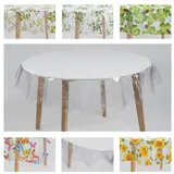 laro Tischdecke Tischdecke rund transparent – PVC, wasserdicht, Ø 140 cm