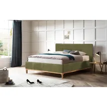Home Affaire Polsterbett HOME AFFAIRE "Noan", grün (olive), B:178cm H:118cm L:218cm, Betten, Polsterbett, Bettkasten, Lattenrahmen mit Gasdruckfedern, auch mit 7-Zonen-Matratze