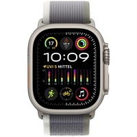 Apple Watch Ultra 2 (GPS + Cellular) 49mm Titaniumgehäuse, Trail Loop grün/grau, S/M