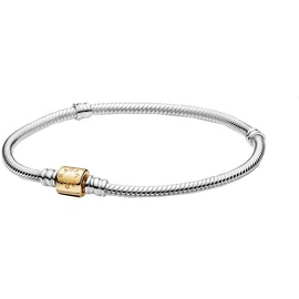 Pandora Armband "Moments" Silber Schlangenverschluss 14K Gold 599347C00 16 cm