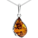 Ostsee-Schmuck Kette mit Anhänger Gabi Silber 925/000 - Bernstein