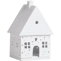 räder Teelichthalter Lichthaus Lebkuchenhaus Weiß
