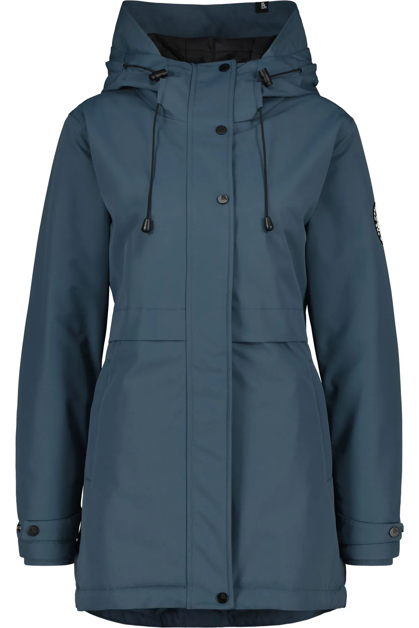 Winterjacke ALIFE & KICKIN "Damen MarlyAK A" Gr. XXL, blau (nightblue) Damen Jacken Leicht taillierte Jacke mit Ärmelbündchen und Kapuze