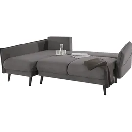 INOSIGN Ecksofa »Asra L-Form« incl. Bettfunktion und Bettkasten, Seitentasche im Armteil, Federkern