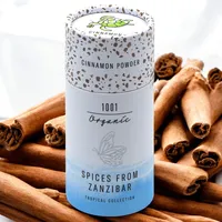 1001 Organic Zimt-Pulver 40g, frischer Zimt aus den tropischen Wäldern Sansibars, Gewürze Zimtpulver Cinnamon Zimt aus Zimtstangen gemahlen, Cinnamomum Verum, zum backen & würzen