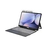 Doohoeek Tastatur mit Hülle für Samsung Galaxy Tab S10 Ultra 2024 14,6 Zoll, Tab S9 Ultra 2023, Tab S8 Ultra 2022 Keyboard Case, QWERTZ Deutsches Layout, Schwarz