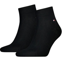 Tommy Hilfiger Herren Quarter Socken, Vorteilspack - Sneaker, Unifarben, 39-49 Schwarz 43-46