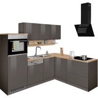 Kochstation Küche »KS-Virginia«, Stellbreite 230/190 cm, ohne E-Geräte, grau