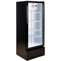 vaiotec EASYLINE 290 Getränkekühlschrank schwarz mit Glastür, 290 Liter, Umluftkühlung, BTH 600 x 572 x 1640 mm