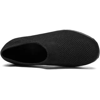 Generisch Damen orthopädische Schuhe Slip on Sneakers Damen Orthopädische Schuhe Elegante rutschfeste Walkingschuhe Leichte Breite Füße Laufschuhe Weichen Sohle Barfußschuhe Krankenhaus Schwarz 40 - 40 EU