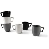 Excelsa Eclipse Tasse 0,23 l Weiß, Schwarz, Grau 6 St.