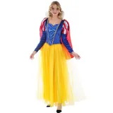 Schneewittchen Kostüm für Damen Snow White | Langes Kleid mit Cape M