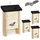 Relaxdays Fledermauskasten, 4er Set, Hellbraun,Schwarz