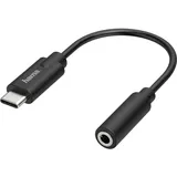 Hama Audio-Adapter USB-C-Stecker/3,5 mm-Klinke-Buchse Stereo Schwarz