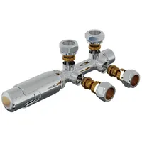 Hago Thermostat Heizkörperregler Chrom Zweirohr Mittelanschluss Wandanschluss 50