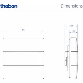 Theben iON 108 KNX Raumcontroller mit integriertem Temperaturregler Weiss