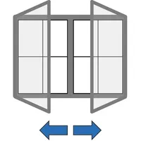 Magnetische Außenvitrine mit zweiflügligem Fenster, 1040 x 700 mm