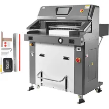 Vevor elektrische Papierschneidemaschine, hydraulischer Hochleistungs-Papierschneider, 66 cm Schnittbreite, 10 cm Schnittstärke, große elektrische Guillotine mit Infrarotfunktion & Ersatzklinge