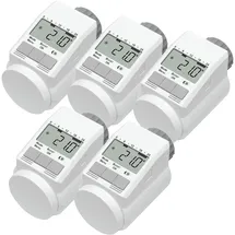 eqiva Model L Heizkörperthermostat 5er-Set mit Boost-Funktion