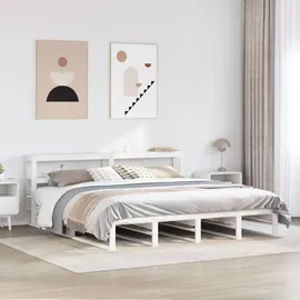 vidaXL Massivholzbett 180 x 200 cm Weiß
