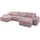 altdecor Wohnlandschaft ENIL-U 401x189x68 Rosa Cord