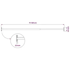 vidaXL Einstellbare Fenster-Sicherheitsstangen 3 Stk. 710-1200 mm