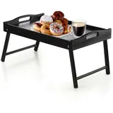 Kadax Betttisch, "Solia", aus Kiefernholz, Schwarz