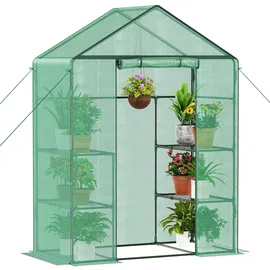 Ribelli Foliengewächshaus PE-Gitterfolie Grün 143 x 195 x 73 cm