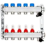 Strasshofer GmbH Heizkreisverteiler Premium für Fußbodenheizung 5 Heizkreise