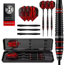 HARROWS Fire High Grade Alloy Darts - Black / Red - 24 g