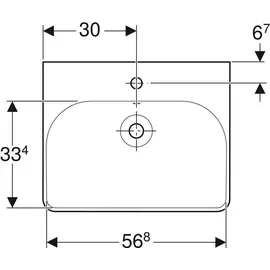 Geberit Smyle Square Waschtisch 60 x 48 cm 500229011