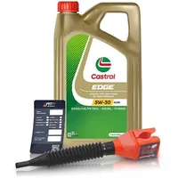 Castrol 5 L EDGE 5W-30 A5/B5 + Ölwechsel-Anhänger + Einfülltrichter [Hersteller-Nr. 15F685]