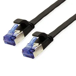 VALUE Patchkabel Kat.6A (Class EA) FTP, extra-flach, schwarz, 3 m