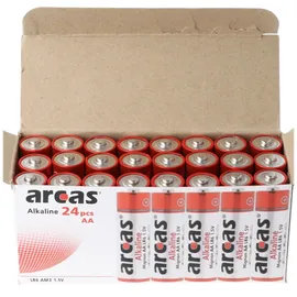 Arcas Alkaline Batterie LR6, AA, Mignon, 1,5 Volt 24 Stück