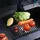 faizee home Granitspüle 100 x 50 mm links Einbauspülbecken schwarz + Handbetätigung